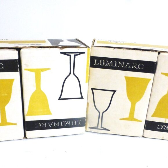 20pc Luminarc GOBLET Glasses Verre a Pied Tulipe FRANCE Vintage Glass Goblet - Picture 2 of 11